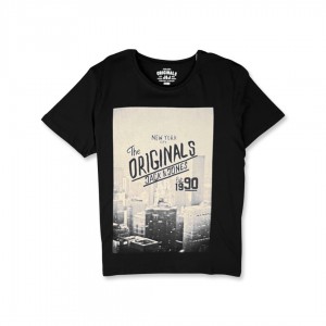 Jack and Jones Originals Printed T-Shirt Black