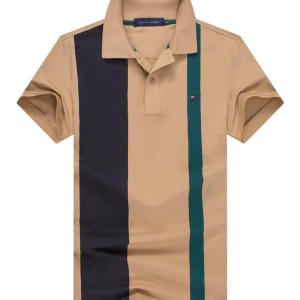 Brown And Black Stripe Tommy Hilfiger T- Shirt