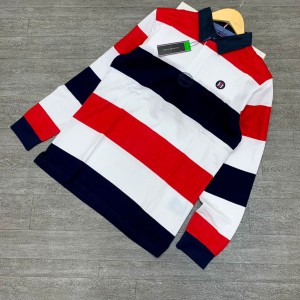 Black and Red Stripe Tommy Hilfiger T- Shirt