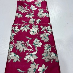 Pink Flowery Silk Material