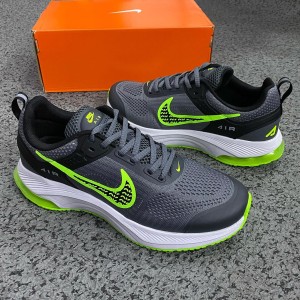 Grey & Green Nike Air Sneakers