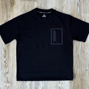 Plain Black Altheory With Side Pocket Zip T-shirt