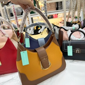 Yellow & Brown Fashion Chrisbella Handbag