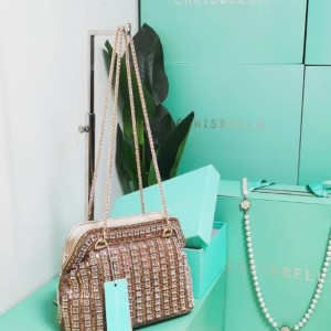 Gold Chrisbella Fashion Handbag