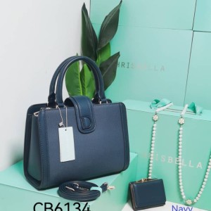 Navy Blue CB Work Handbag With Purse