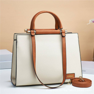 Off White and Brown Strap Corporate Fashion Bag