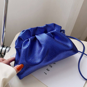 Blue Clutch Bag With Strap