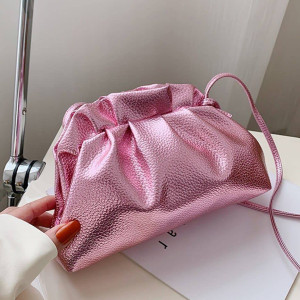 Pink Clutch Bag With Strap