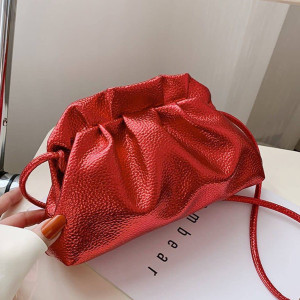 Red Clutch Bag With Strap