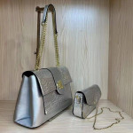 Silver CK 2-in-1 Corporate Handbag
