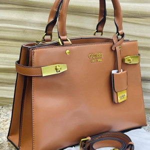 Brown GUESS Est 1981 Corporate Handbag