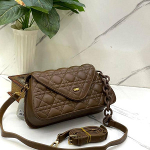 Brown Mini Long Strap Handbag