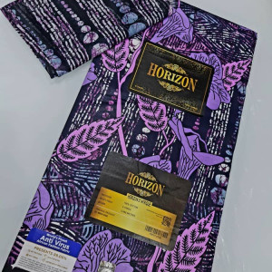 Horizon D'Afrique Purple Flowery Ankara Fabric